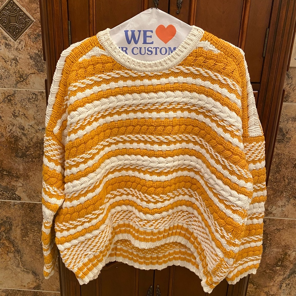 Maje chunky cotton crew neck sweater